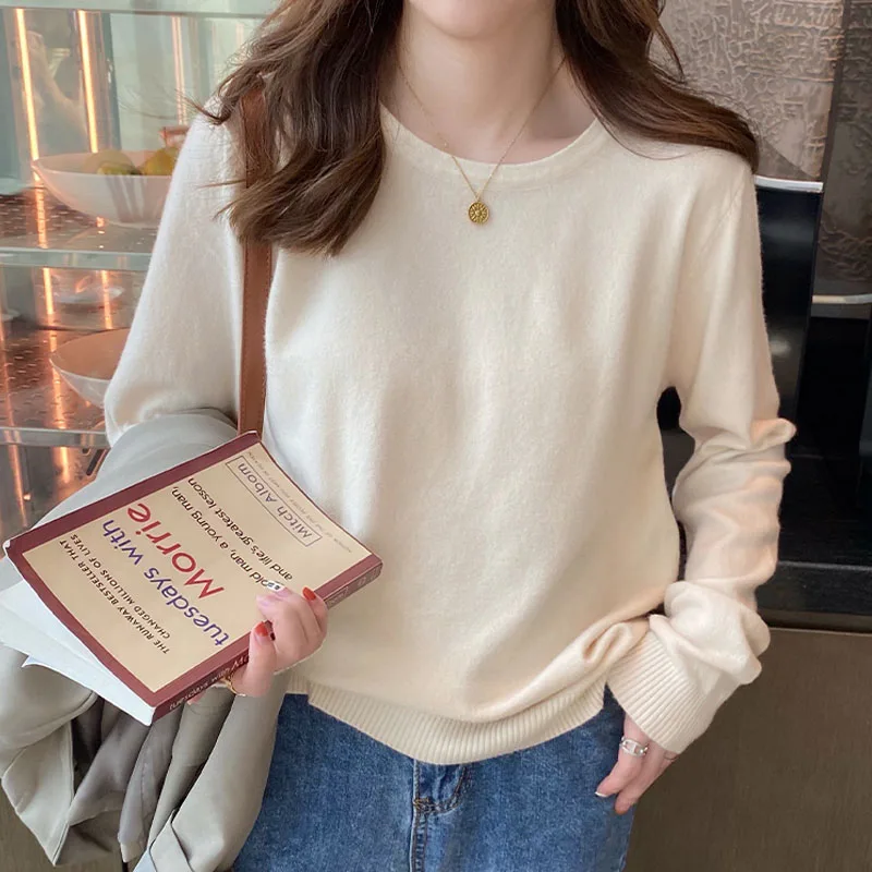 Knitted Sweater Women Pullovers Fashion Long Sleeve O-Neck Black Knit Sweater Pullover Women Tops Sweaters Sueters De Mujer Q720
Knitted Sweater Women Pullovers Fashion Long Sleeve O-Neck Black Knit Sweater Pullover Women Tops Sweaters Sueters De Mujer Q720