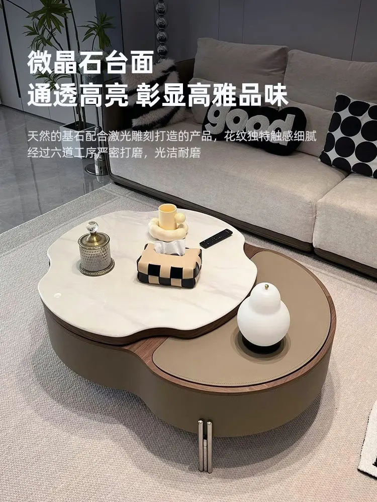 Микрокристаллический каменный кофейный столик для гостиной, подъемная фотография
Микрокристаллический каменный кофейный столик для гостиной, подъемная фотография