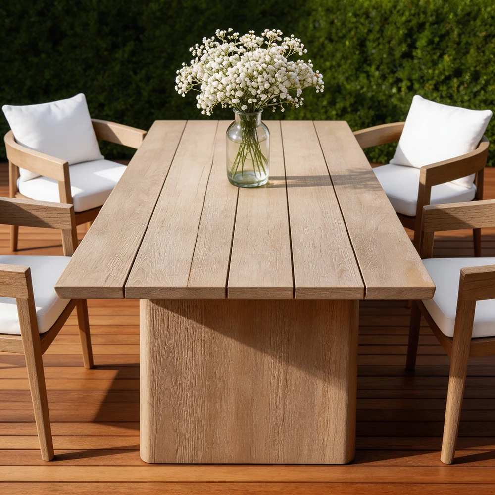 #Luxury Wooden Furniture Garden Furniture Large Dining Set Solid Wood Teak Dining Table With 4 Chairs
#Luxury Wooden Furniture Garden Furniture Large Dining Set Solid Wood Teak Dining Table With 4 Chairs