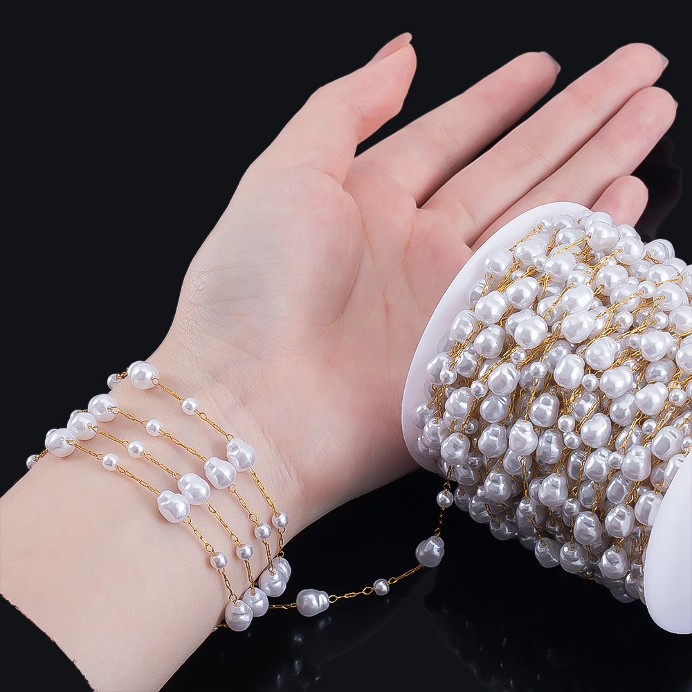 0,5/1 метр цепочка из нержавеющей стали с искусственным жемчугом для DIY цепочки ручной работы ожерелья браслеты компонент для изготовления ювелирных изделий новый
0,5/1 метр цепочка из нержавеющей стали с искусственным жемчугом для DIY цепочки ручной работы ожерелья браслеты компонент для изготовления ювелирных изделий новый
