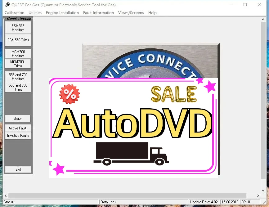 AutoDVD Quantum Electronic Service Tool QUEST for Gas 2.1
AutoDVD Quantum Electronic Service Tool QUEST for Gas 2.1