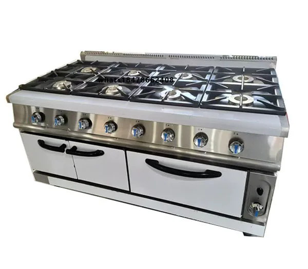 Original Manufacturer Supplied Gas Powered Restaurant Kitchen Equipment Free Standing Gas 8 Burners Stove With Cabinet or Oven
Original Manufacturer Supplied Gas Powered Restaurant Kitchen Equipment Free Standing Gas 8 Burners Stove With Cabinet or Oven
