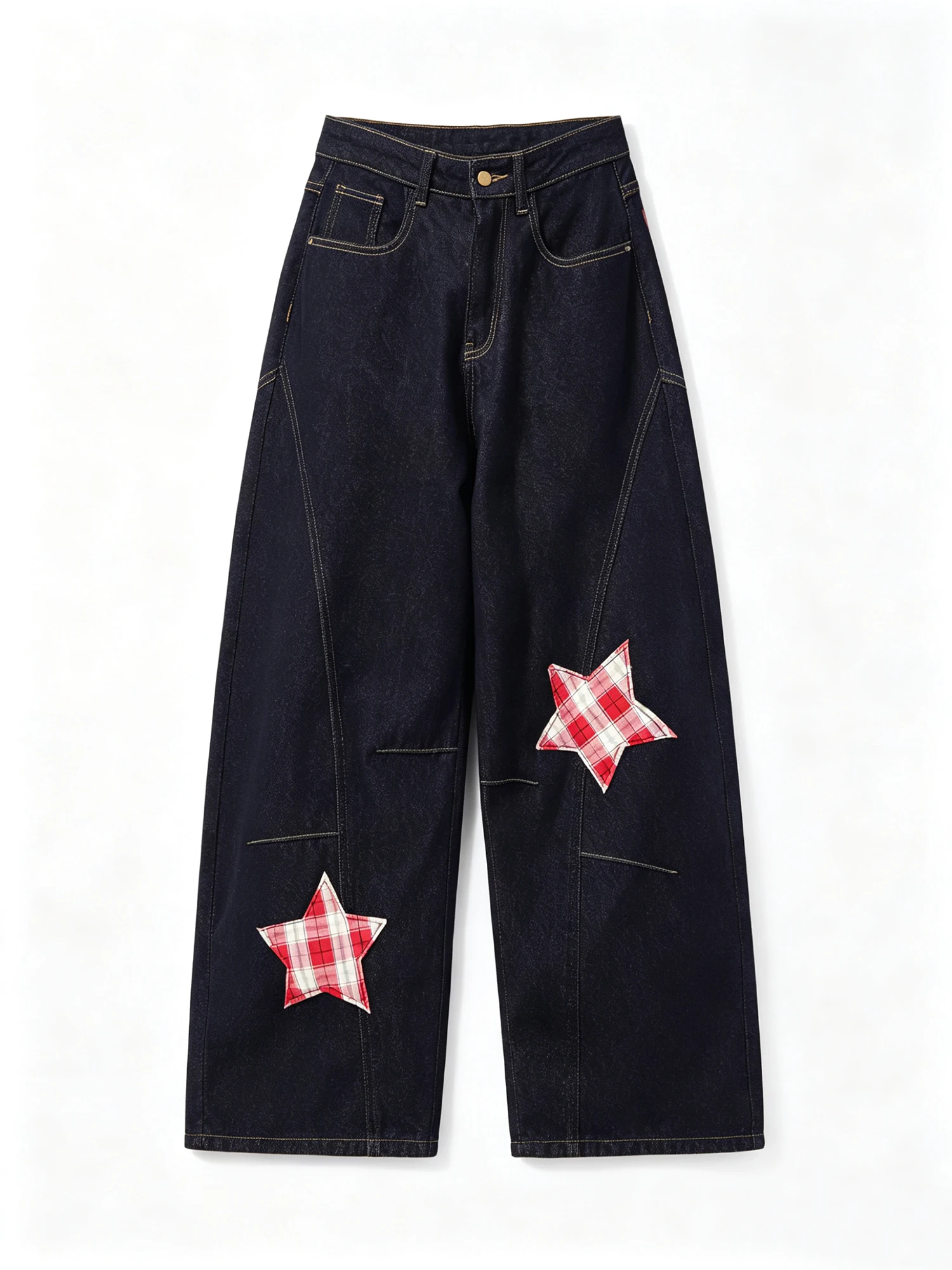 Women's Black Gothic Y2k Jeans Vintage Hiphop Grunge Jeans Pants Star Patchwork Baggy Straight Leg Denim Pants for Women Summer
Women's Black Gothic Y2k Jeans Vintage Hiphop Grunge Jeans Pants Star Patchwork Baggy Straight Leg Denim Pants for Women Summer