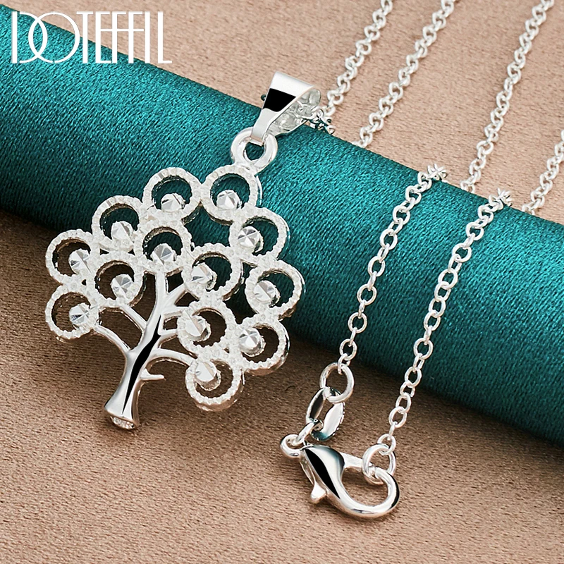 DOTEFFIL 925 Sterling Silver 18-30 Inch Chain Tree Pendant Necklace For Woman Wedding Engagement Party Fashion Charm Jewelry
DOTEFFIL 925 Sterling Silver 18-30 Inch Chain Tree Pendant Necklace For Woman Wedding Engagement Party Fashion Charm Jewelry