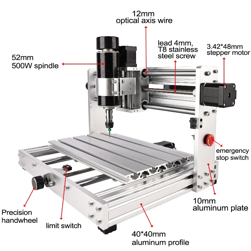GRBL Control Mini Wood Router Cnc 3018 Max Wood Cutting Machine With 500W Spindle Router For Sale
GRBL Control Mini Wood Router Cnc 3018 Max Wood Cutting Machine With 500W Spindle Router For Sale