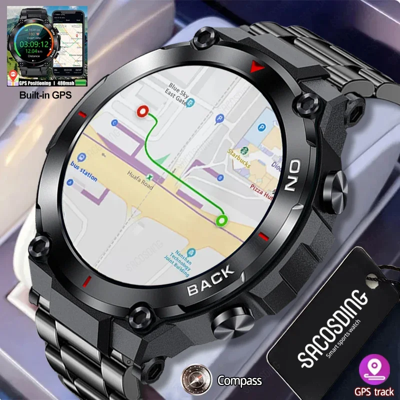 GPS Track Smart Watch Men 2024 New Outdoor Sports Watches 5ATM Waterproof Fitness Heart Rate Blood Oxygen Monitor Smartwatch Men
GPS Track Smart Watch Men 2024 New Outdoor Sports Watches 5ATM Waterproof Fitness Heart Rate Blood Oxygen Monitor Smartwatch Men