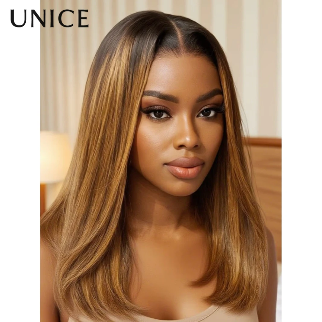 UNice Bye Bye Slip™ 7x5 Lace Brown With Blonde Piano Highlights Blunt Bob Wig Human Hair With Dark Roots 150% Density
UNice Bye Bye Slip™ 7x5 Lace Brown With Blonde Piano Highlights Blunt Bob Wig Human Hair With Dark Roots 150% Density