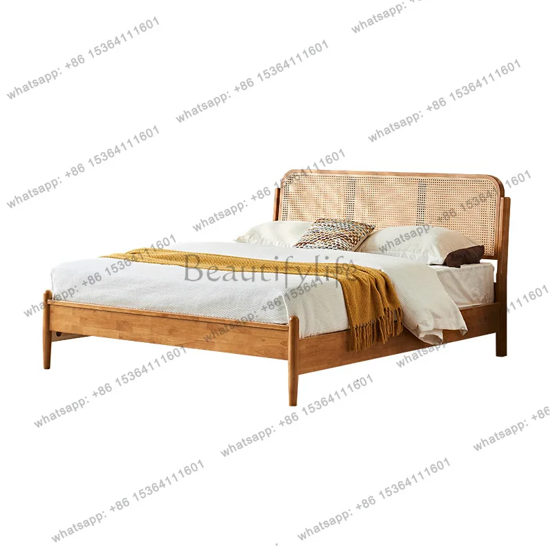 Wabi sandy wind 1.8 meters rattan braided backrest wedding bed medium ancient style imitation rattan solid wood double bed
Wabi sandy wind 1.8 meters rattan braided backrest wedding bed medium ancient style imitation rattan solid wood double bed