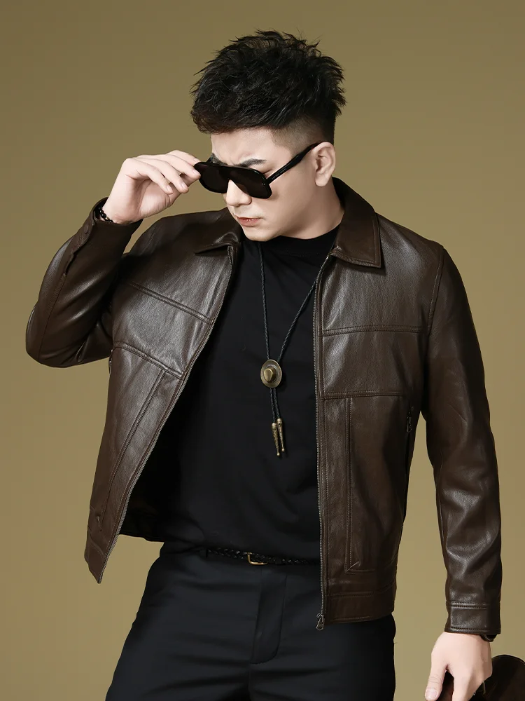 ort Leather Jaet Men's Faionable Casual Patchwork Collar Biker Coat Windproof Stand Fit Youth Autumn Jaet
ort Leather Jaet Men's Faionable Casual Patchwork Collar Biker Coat Windproof Stand Fit Youth Autumn Jaet