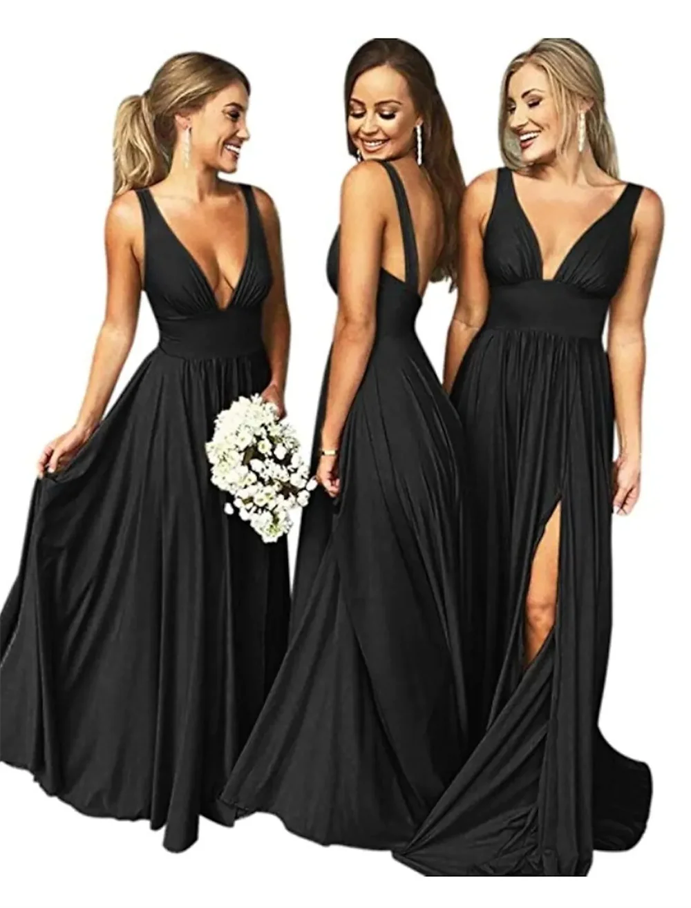 A-Line Bridesmaid Dress Plunging Neck Sleeveless Furcal Floor Length Chiffon with PleatsSplit robe demoiselle d honneur femme
A-Line Bridesmaid Dress Plunging Neck Sleeveless Furcal Floor Length Chiffon with PleatsSplit robe demoiselle d honneur femme