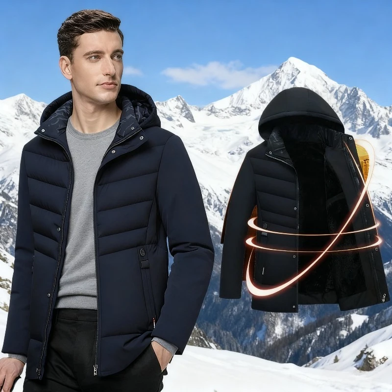 Men's Winter Coat 2025 Warm Cotton Jacket with Detachable Hood Thickened Outdoor Parka for Men Casual Business Style
Men's Winter Coat 2025 Warm Cotton Jacket with Detachable Hood Thickened Outdoor Parka for Men Casual Business Style