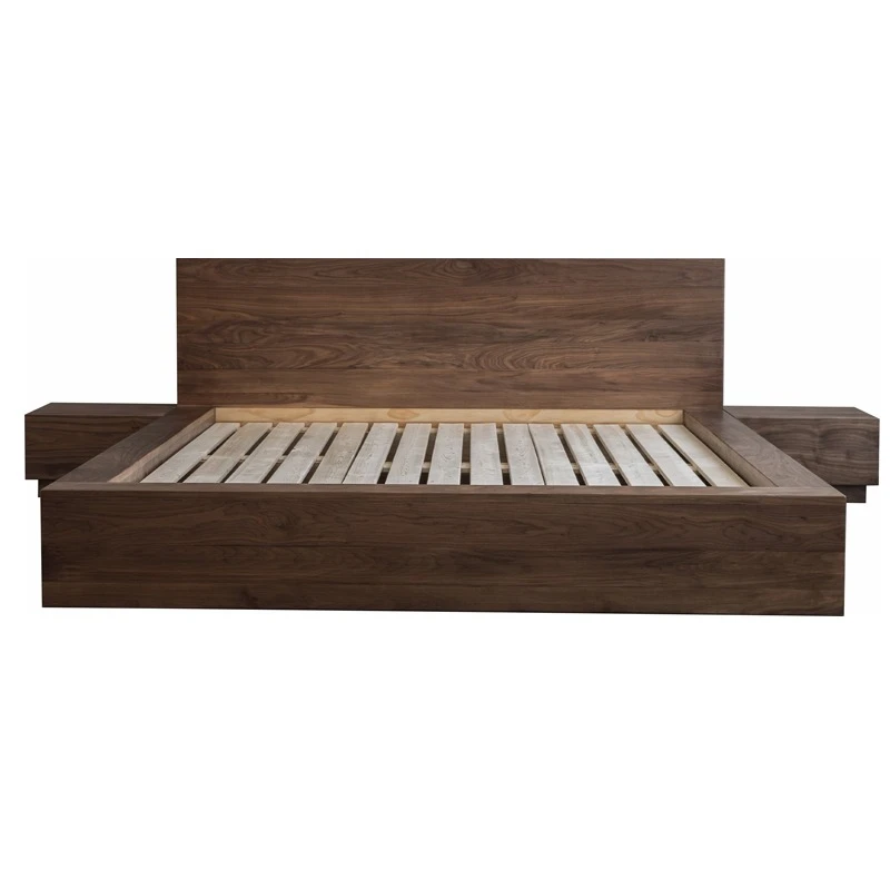 Nordic black walnut tatami all solid wood oak Japanese modern simple floor low bed master bedroom double bed
Nordic black walnut tatami all solid wood oak Japanese modern simple floor low bed master bedroom double bed