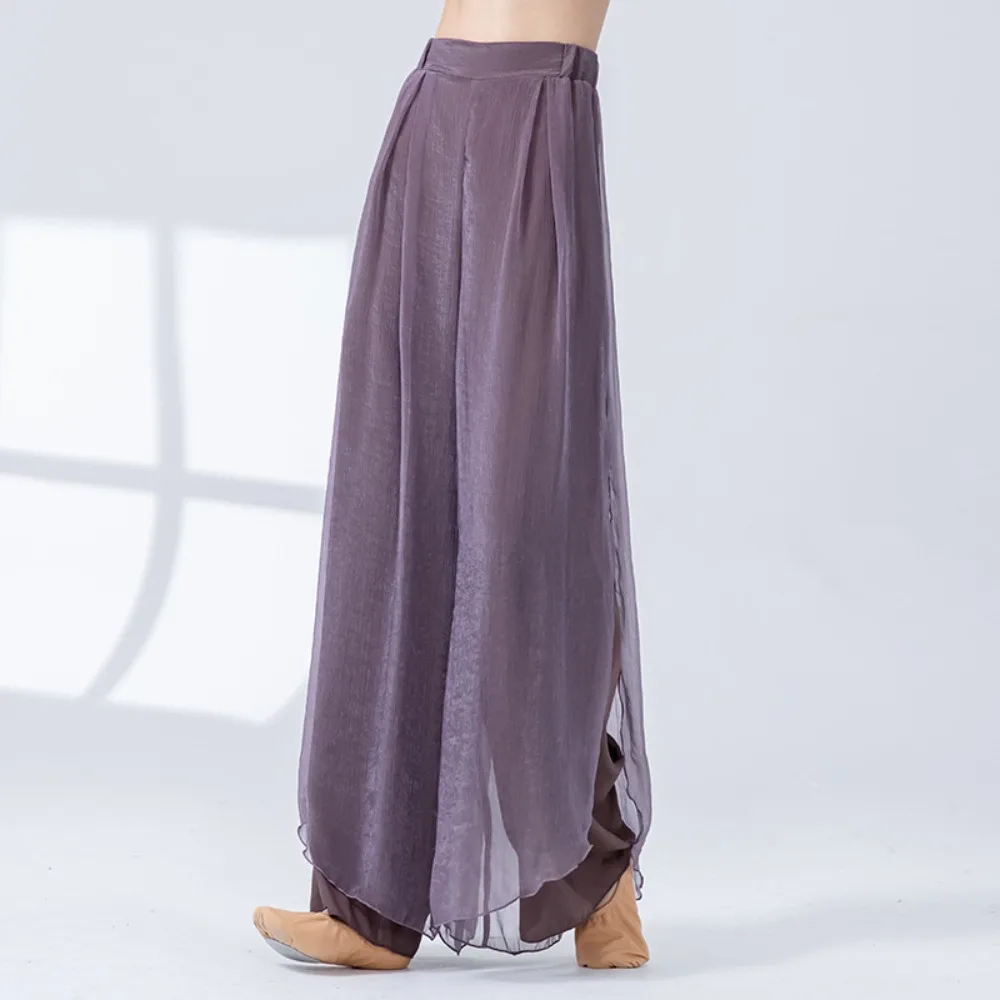 Wide-Leg Classical Dance Pant Flowing Chiffon Loose Fit Performance Costumes 2 Layer Dance Chiffon Culottes
Wide-Leg Classical Dance Pant Flowing Chiffon Loose Fit Performance Costumes 2 Layer Dance Chiffon Culottes