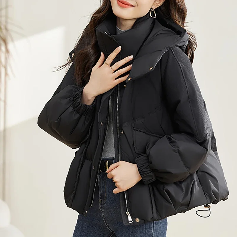 EVNISI Women Thickened Warm Hooded Coat Loose Solid Cotton-padded Jacket Casual Long Sleeve Cotton Parkas 2024 Autumn Winter
EVNISI Women Thickened Warm Hooded Coat Loose Solid Cotton-padded Jacket Casual Long Sleeve Cotton Parkas 2024 Autumn Winter