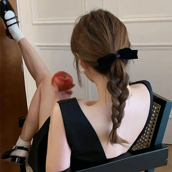 활 헤어 클립 벨벳 활 매듭 바레트, 한국 헤어 클립, 사이드 핀 머리핀, 여성 헤어 액세서리, 세트당 2 개