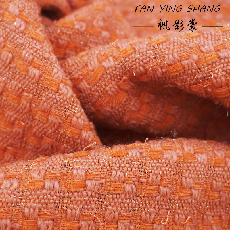 Модная оранжевая твидовая ткань с яркими полосами для пальто, шитья, кутюр, рукоделия, 2026
Модная оранжевая твидовая ткань с яркими полосами для пальто, шитья, кутюр, рукоделия, 2026