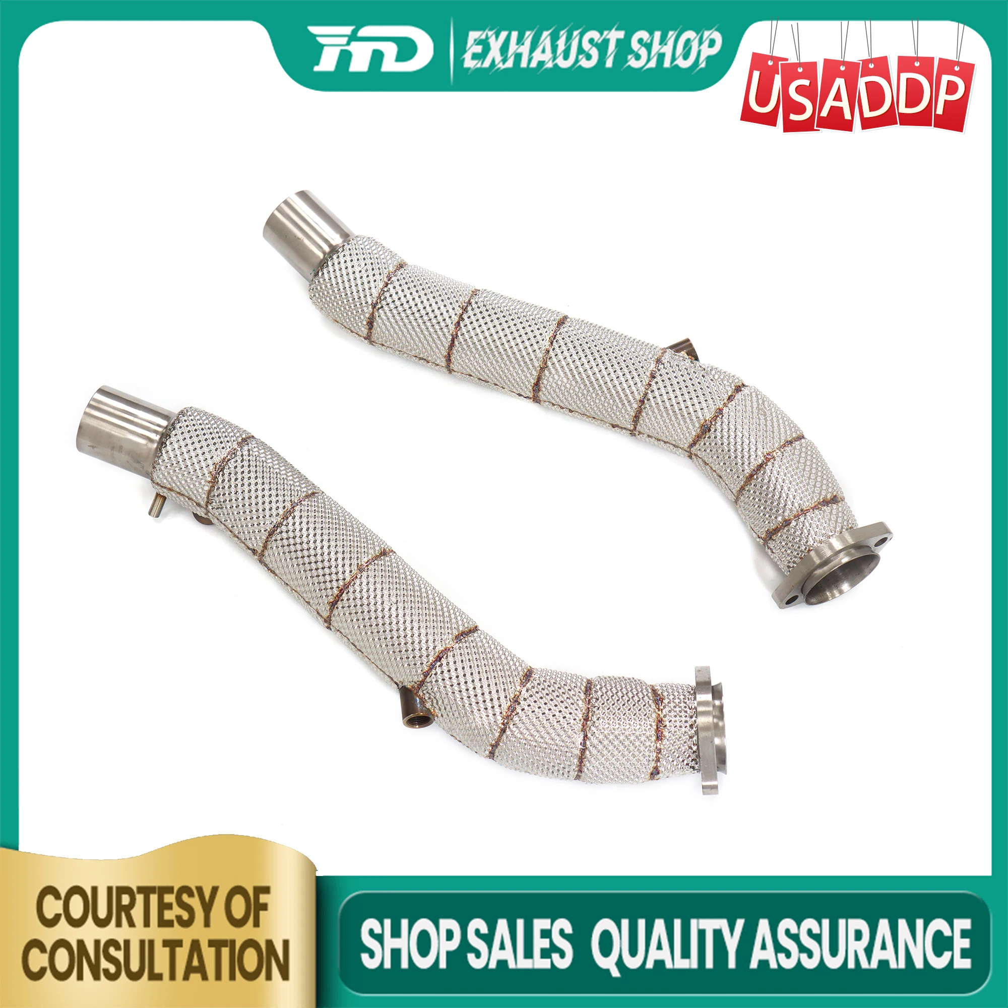 Downpipe for Ferrari F360 3.6L with Heat shield Protective effect Stainless steel Catalytic/Non-catalyzed Exhaust system 
Downpipe for Ferrari F360 3.6L with Heat shield Protective effect Stainless steel Catalytic/Non-catalyzed Exhaust system