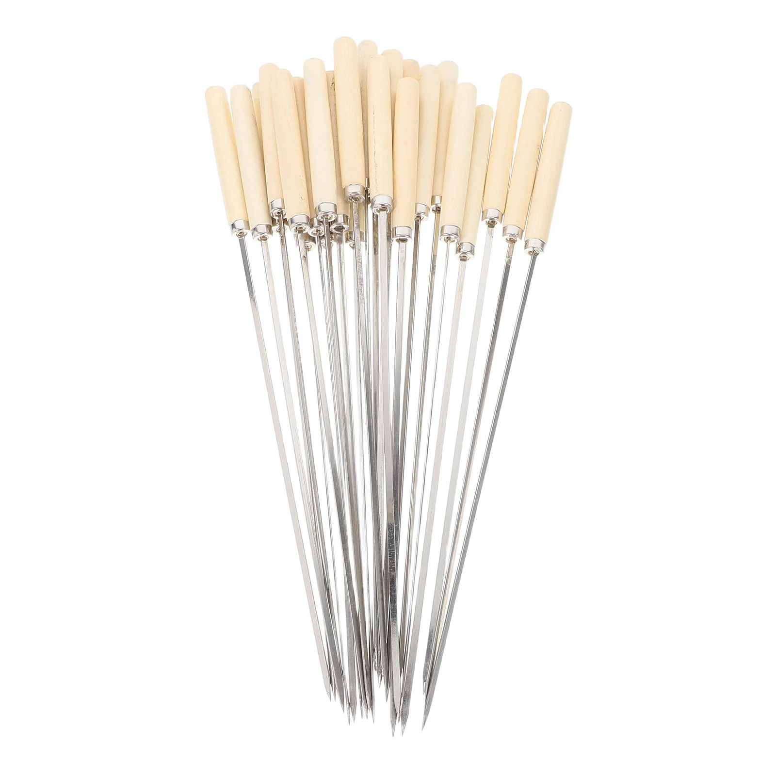25Pcs Barbecue Skewers Stainless Steel Wood Handle Grilling Meat Vegetables Outdoor Party Flat Grill Skewers Reusable
25Pcs Barbecue Skewers Stainless Steel Wood Handle Grilling Meat Vegetables Outdoor Party Flat Grill Skewers Reusable