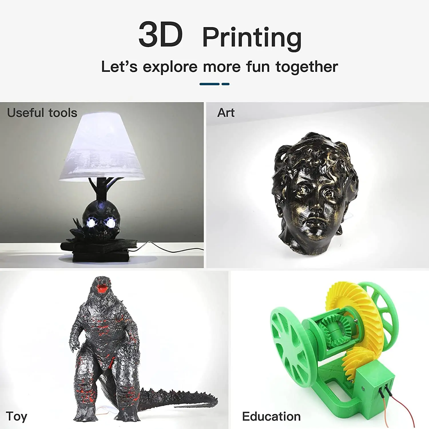 CREALITY 3D 1KG 1.75mm PLA Filament No-Tangling Strong Bonding Dimensional Accuracy +/-0.02mm for Ender 3 V2 all FDM 3D Printer
CREALITY 3D 1KG 1.75mm PLA Filament No-Tangling Strong Bonding Dimensional Accuracy +/-0.02mm for Ender 3 V2 all FDM 3D Printer