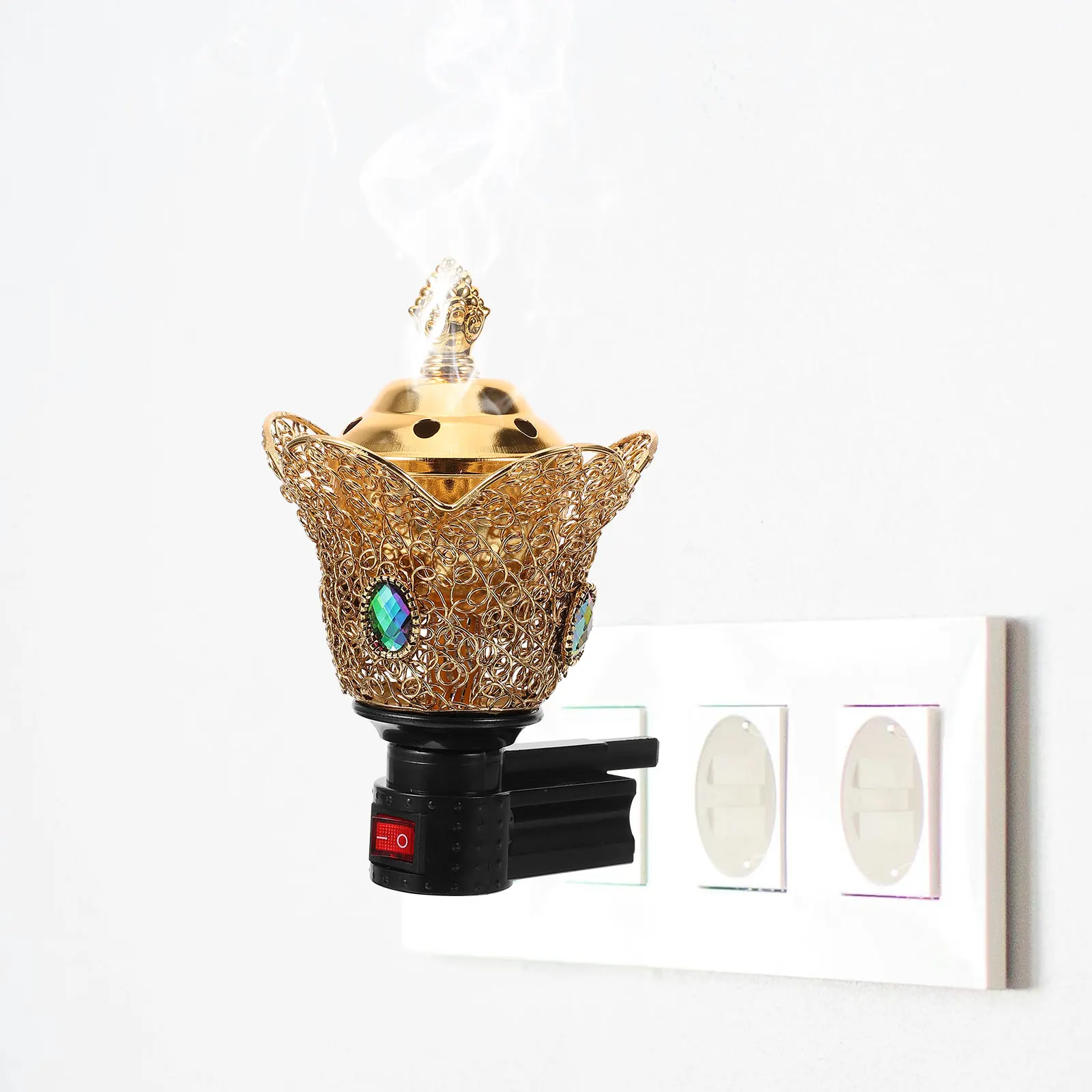 Electric Incense Burner Aroma Censer Middle East Style Decorative Bakhoor Stove Metal Office Yoga Tea Room
Electric Incense Burner Aroma Censer Middle East Style Decorative Bakhoor Stove Metal Office Yoga Tea Room