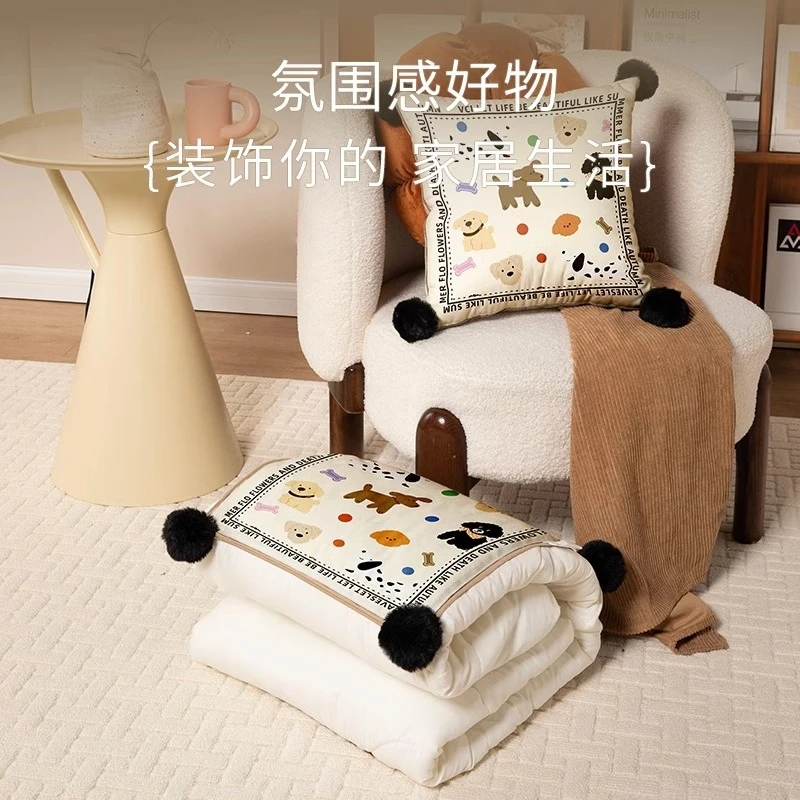 Winter Cartoon Pillow Blanket 2 In 1, Thickened Foldable Office Nap Blanket, Soft Car Back Cushion, Multifunctional Waist Suppor
Winter Cartoon Pillow Blanket 2 In 1, Thickened Foldable Office Nap Blanket, Soft Car Back Cushion, Multifunctional Waist Suppor