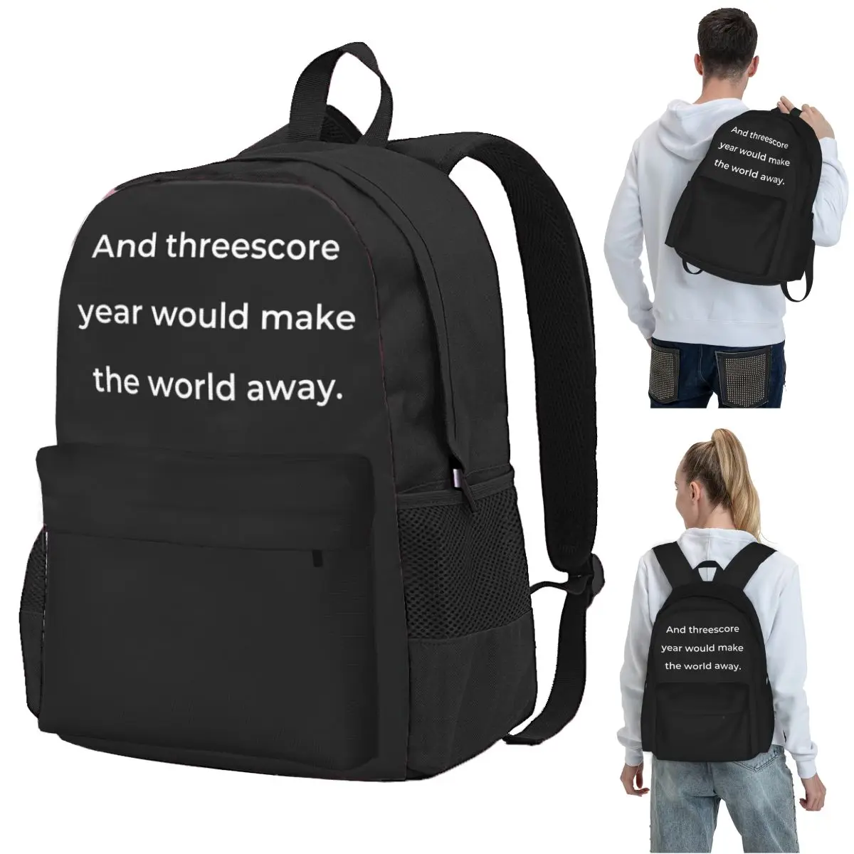 And Threescore Year Would Make The World Away Backpack Student BookBag Children School Bag Laptop Shoulder Bags for Men Women
And Threescore Year Would Make The World Away Backpack Student BookBag Children School Bag Laptop Shoulder Bags for Men Women