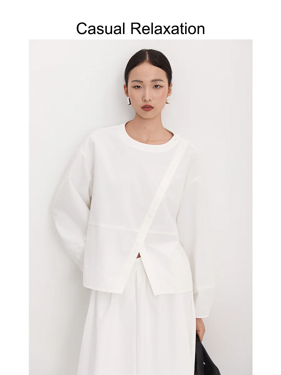 Белый женский повседневный свободный крой с фонариком Све, топ на пуговицах, асимметричный подол, Ci Walk, подходит для весны и осени
Белый женский повседневный свободный крой с фонариком Све, топ на пуговицах, асимметричный подол, Ci Walk, подходит для весны и осени