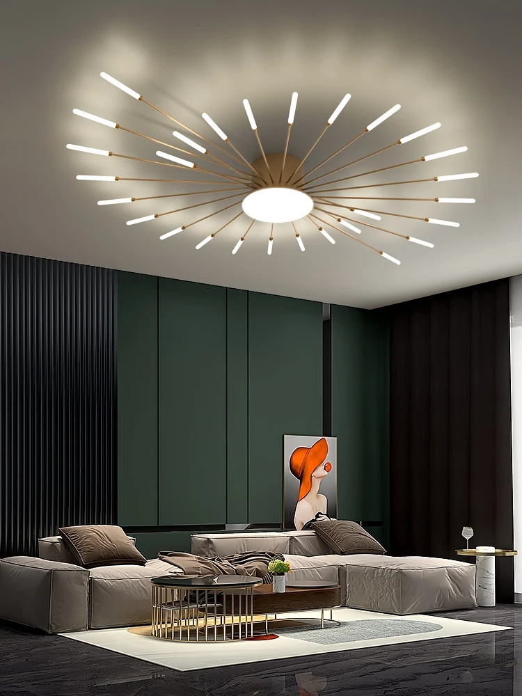 Lamp in the Living Room Simple Modern Atmosphere Nordic Creative Fireworks 2023 New Light Luxury Bedroom Ceiling Lamp
Lamp in the Living Room Simple Modern Atmosphere Nordic Creative Fireworks 2023 New Light Luxury Bedroom Ceiling Lamp