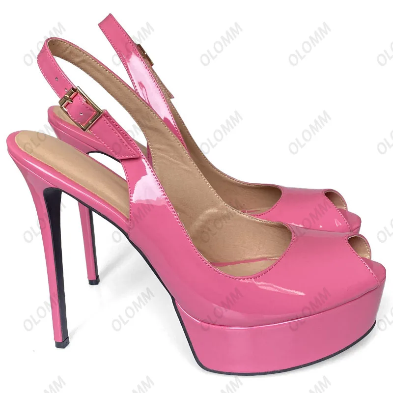 Olomm Handmade Women Shiny Slingback Sandals Stiletto High Heels Peep Toe Gorgeous 7 Colors Office Shoes Women US Plus Size 5-20
Olomm Handmade Women Shiny Slingback Sandals Stiletto High Heels Peep Toe Gorgeous 7 Colors Office Shoes Women US Plus Size 5-20