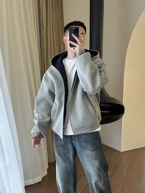 American Retro Hoodie Men's Spring Autumn Trendy Loose Top Heavyweight Hardwearing Open Cardigan Jaet Stand Fit Polyeste...
American Retro Hoodie Men's Spring Autumn Trendy Loose Top Heavyweight Hardwearing Open Cardigan Jaet Stand Fit Polyeste...