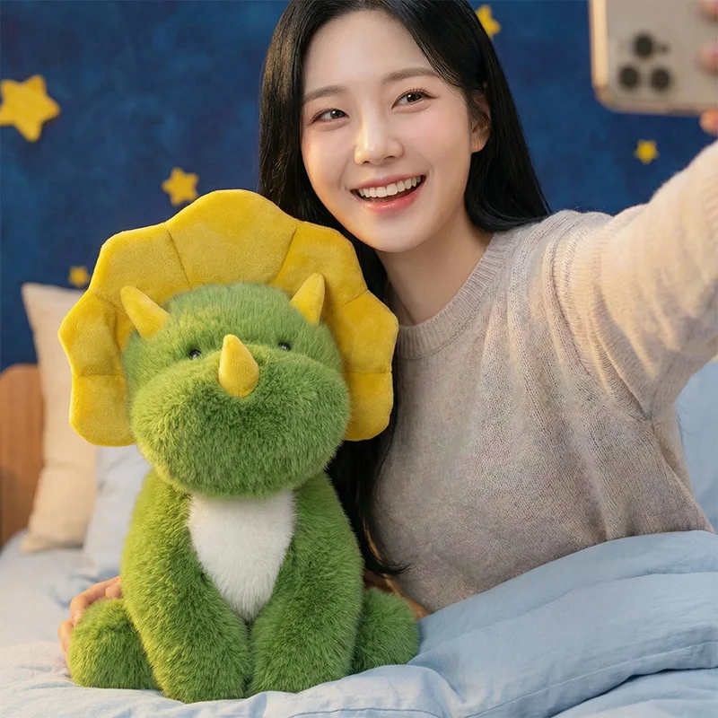 Lifelike Triceratops Dinosaur Plush Toy Soft Green Dinosaur Doll Home Decoration Children Accompany Stuffed Gift
Lifelike Triceratops Dinosaur Plush Toy Soft Green Dinosaur Doll Home Decoration Children Accompany Stuffed Gift