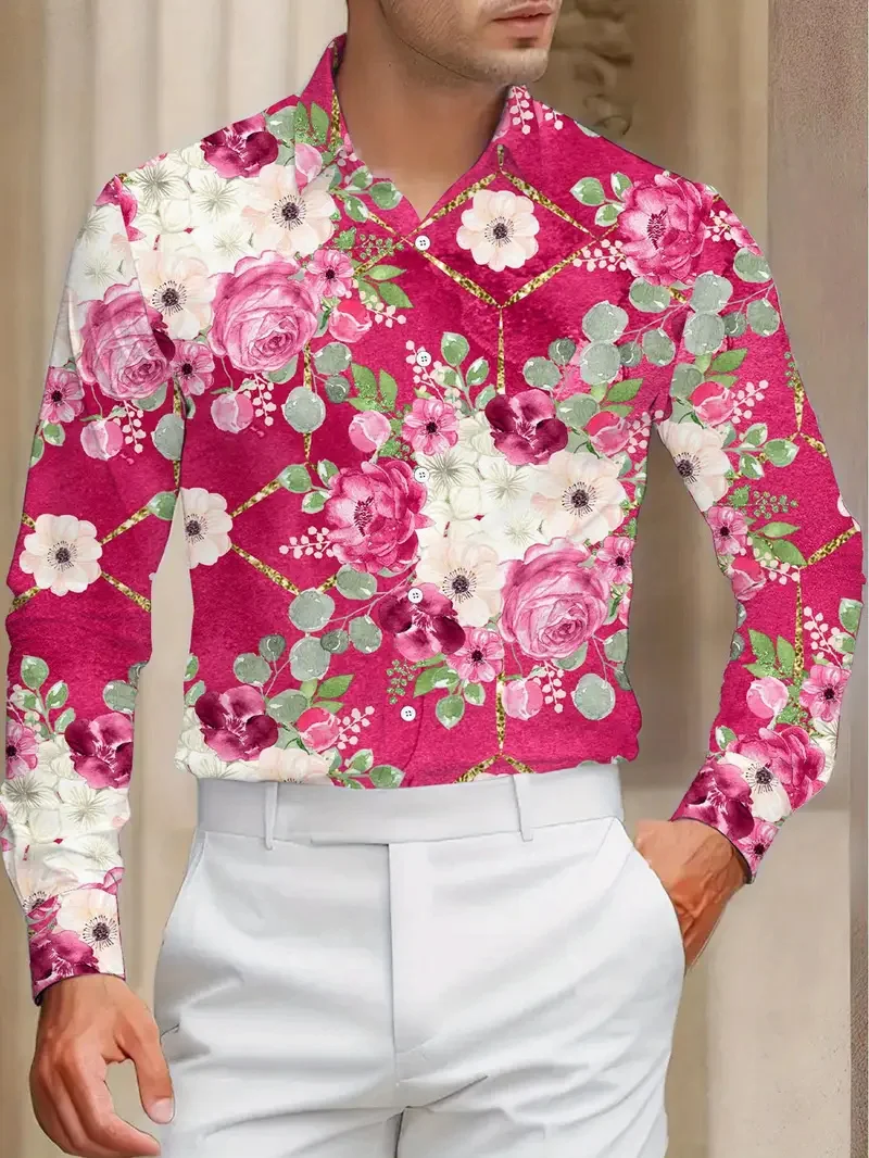 Men's Long Sleeve Shirt Casual Striped Flower 3D Boat Anchor Print High Quality Fashion Top Shirt
Men's Long Sleeve Shirt Casual Striped Flower 3D Boat Anchor Print High Quality Fashion Top Shirt