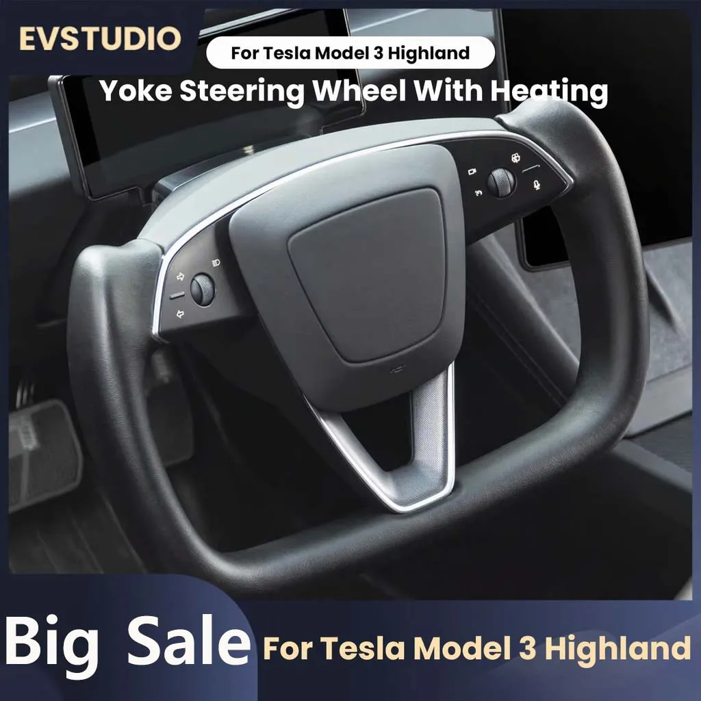 New Yoke Handle for Tesla Model 3 Highland Steering Wheel With Heating Nappa Leather Racing Personalized Customized Accessory
New Yoke Handle for Tesla Model 3 Highland Steering Wheel With Heating Nappa Leather Racing Personalized Customized Accessory