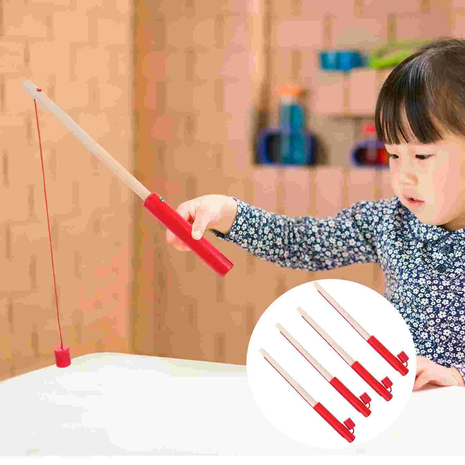 4Pcs Fishing Joysticks Fishing Pole Creative Fishing Toy (Red) Wooden Fishing Plaything Fishing Rod Toy
4Pcs Fishing Joysticks Fishing Pole Creative Fishing Toy (Red) Wooden Fishing Plaything Fishing Rod Toy