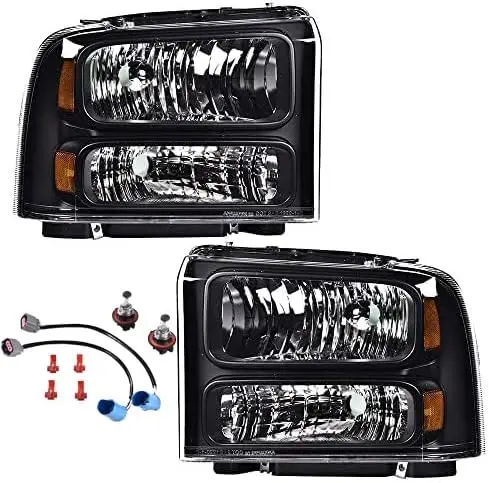 Headlights, Compatible with 99-04 Ford F250 F350 F450 F550 Super Duty/00-04 Ford Excursion Clear lens Black Housing Amber Reflec
Headlights, Compatible with 99-04 Ford F250 F350 F450 F550 Super Duty/00-04 Ford Excursion Clear lens Black Housing Amber Reflec