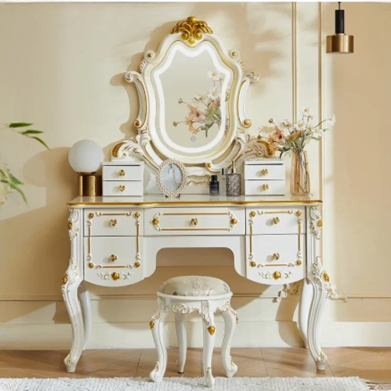 Stool Light Mirror Vanity Table Storage Aesthetic Drawer Desk Dressing Table Drawers Room Coiffeuse De Chambre Bedroom Furniture
Stool Light Mirror Vanity Table Storage Aesthetic Drawer Desk Dressing Table Drawers Room Coiffeuse De Chambre Bedroom Furniture