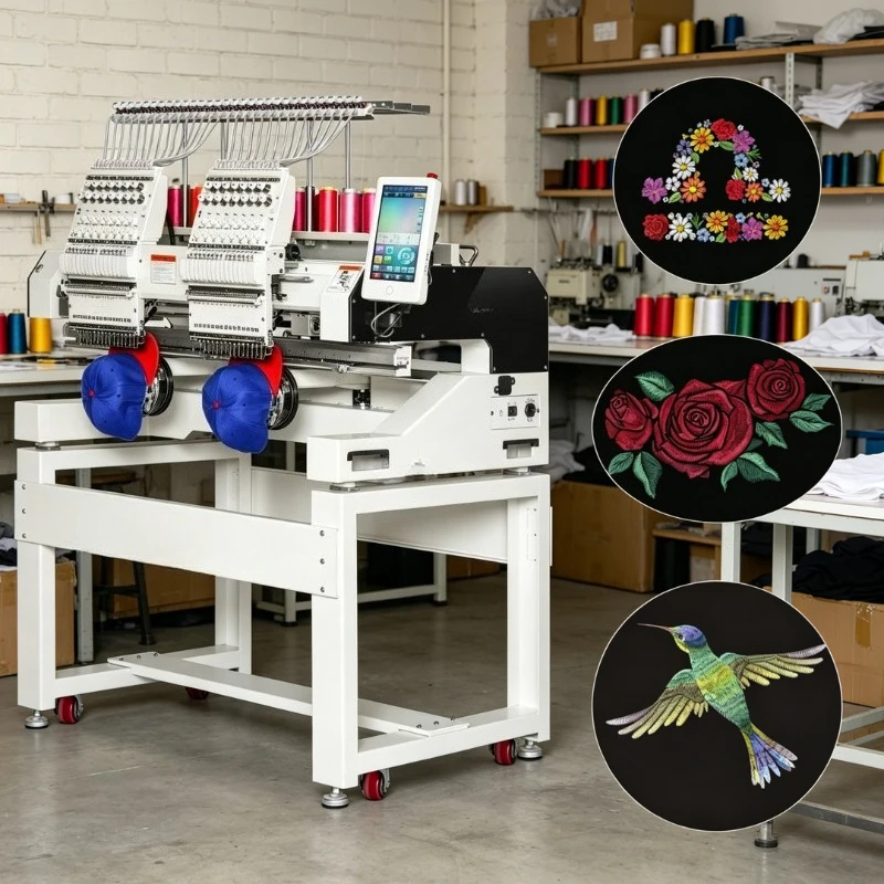 Commercial Grade Computerized Embroidery Machine, Multi-Needle for Hats, Shirts & Flatwork
Commercial Grade Computerized Embroidery Machine, Multi-Needle for Hats, Shirts & Flatwork