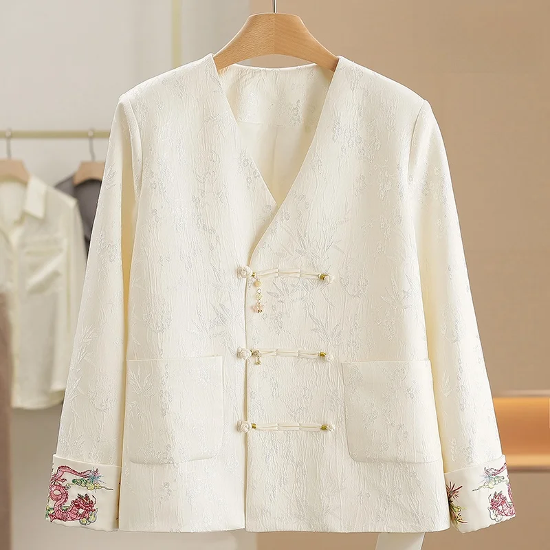 Hanging Zoo Chinese Style Embroidered Short Jacket Heavy Industry New Arrival Spring Women's Fashion Loose Fit Long Sleeve V-...
Hanging Zoo Chinese Style Embroidered Short Jacket Heavy Industry New Arrival Spring Women's Fashion Loose Fit Long Sleeve V-...