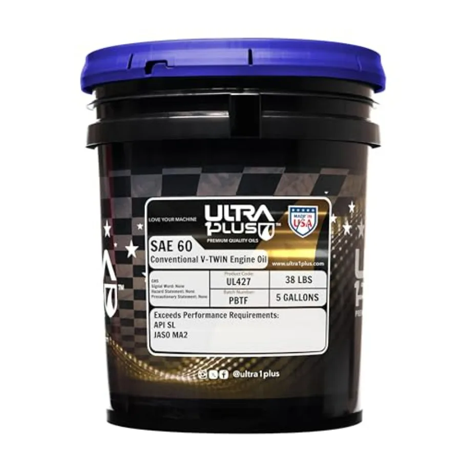 SAE 60 Conventional Engine Oil for V-Twin Engines - 5 Gallon Pail
SAE 60 Conventional Engine Oil for V-Twin Engines - 5 Gallon Pail
