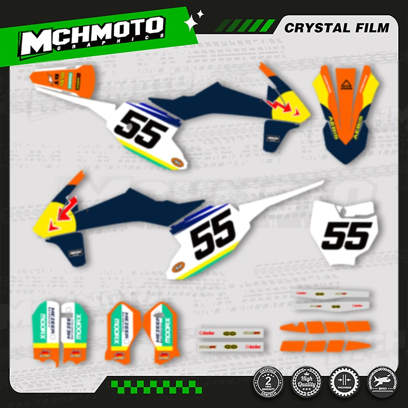 MCHMFG Motorcycle Graphics Background Decal Adhesive Stickers Kits For KTM SX50 2016-2021 Number Name Custom
MCHMFG Motorcycle Graphics Background Decal Adhesive Stickers Kits For KTM SX50 2016-2021 Number Name Custom