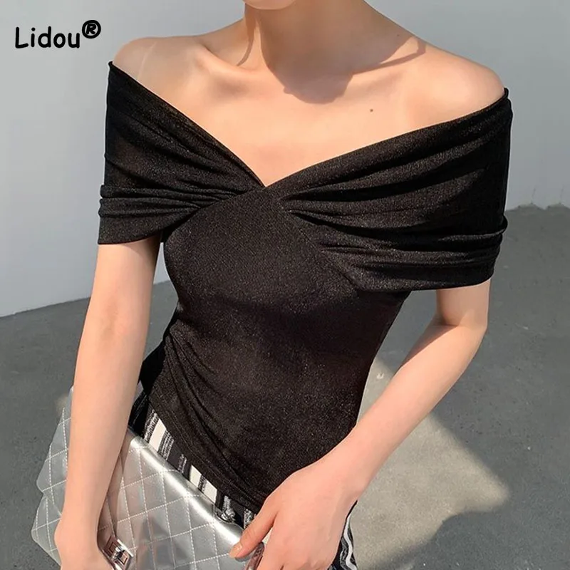 Sexy Women's Clothing Slim Solid Color V-Neck Tops 2023 Summer Thin Korean All-match Short Sleeve Spliced Pullovers T-shirt
Sexy Women's Clothing Slim Solid Color V-Neck Tops 2023 Summer Thin Korean All-match Short Sleeve Spliced Pullovers T-shirt