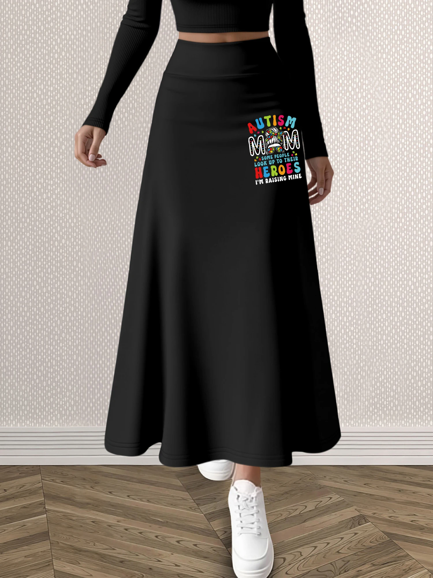 Women High Waist A-Line Maxi Skirt Autism Mom Print Casual Flowy Long Skirt For Mom
Women High Waist A-Line Maxi Skirt Autism Mom Print Casual Flowy Long Skirt For Mom