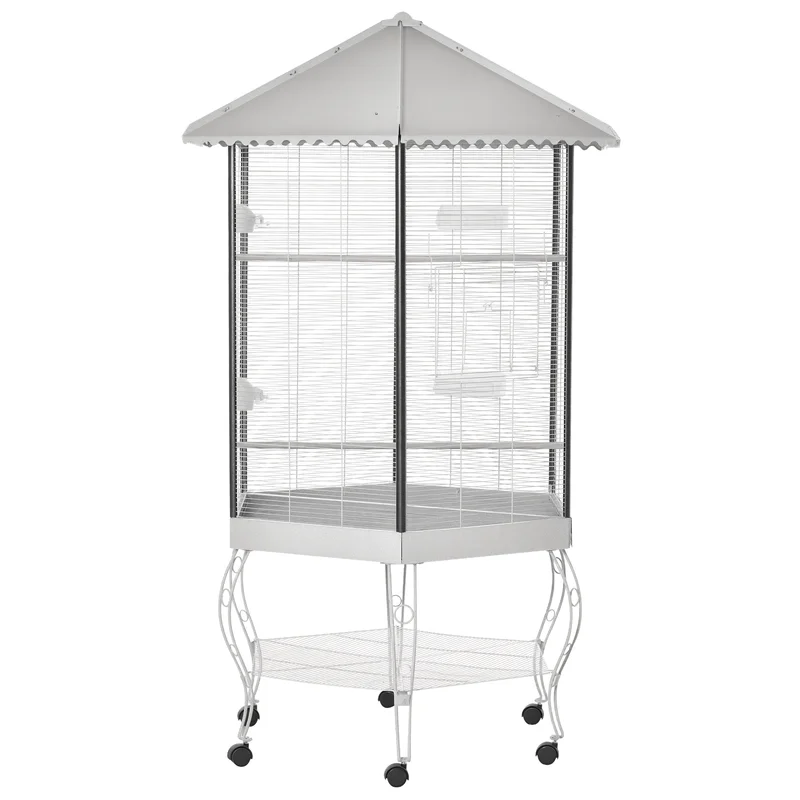 PawHut 77" Flight Bird Cage Hexagon Covered Canopy Portable Aviary With Storage
PawHut 77" Flight Bird Cage Hexagon Covered Canopy Portable Aviary With Storage