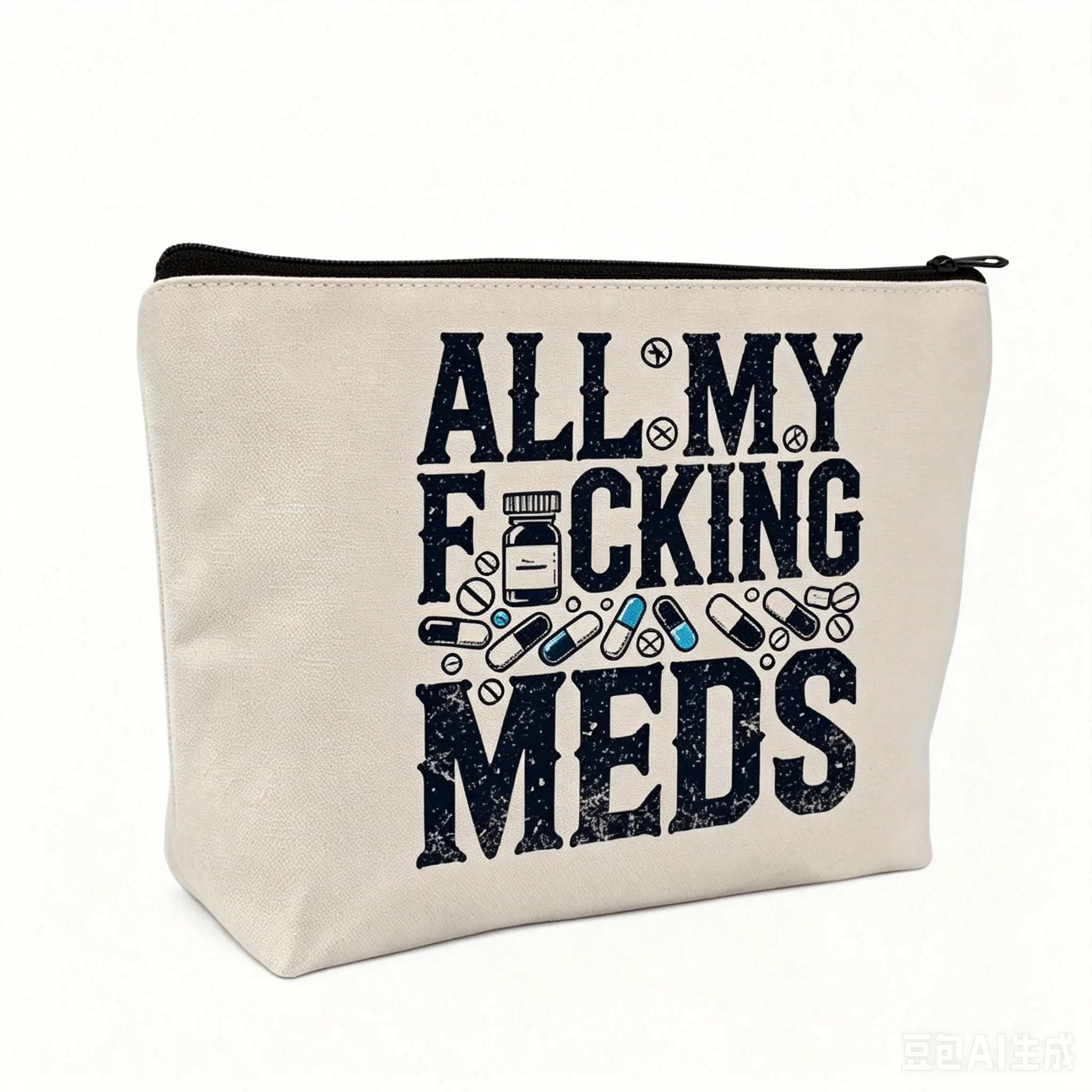 Funny All My Meds Canvas Makeup Bag Portable Large Capacity Pill Medicine Storage Zipper Cosmetic Pouch
Funny All My Meds Canvas Makeup Bag Portable Large Capacity Pill Medicine Storage Zipper Cosmetic Pouch