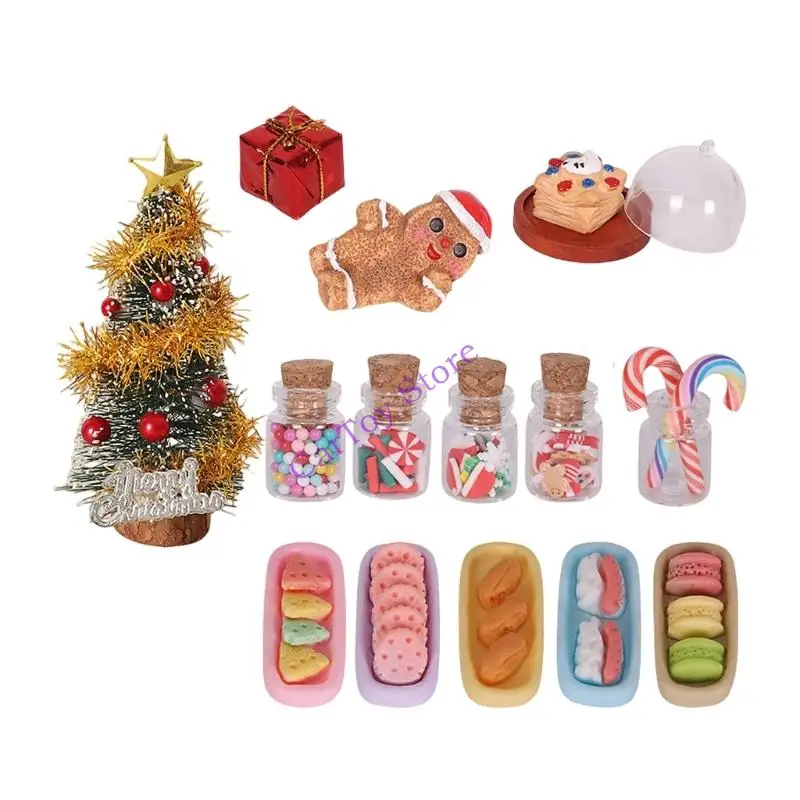 Christmas Decoration For 1/12 Doll House Holiday Theme Ornament Miniature Christmas Tree and Dessert Set Scene Display
Christmas Decoration For 1/12 Doll House Holiday Theme Ornament Miniature Christmas Tree and Dessert Set Scene Display