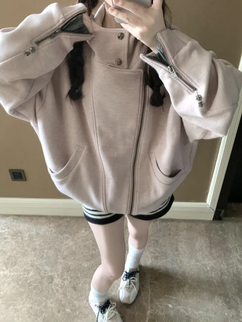 MiiiiX Sweet Pink Turtleneck Sweatshirt Zipper Loose Versatile Hooded Jacket Casual Hoodies Outerwear New Autumn Women's Clothes
MiiiiX Sweet Pink Turtleneck Sweatshirt Zipper Loose Versatile Hooded Jacket Casual Hoodies Outerwear New Autumn Women's Clothes