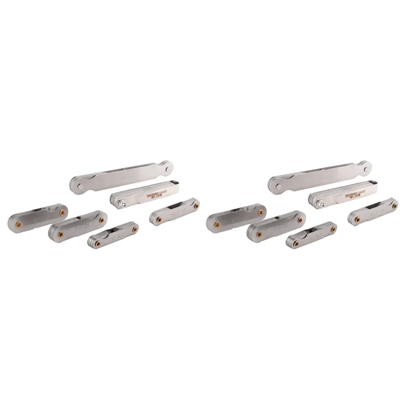 A63K-12 Pcs Stainless Steel Radius Gauge With Feeler Gauge Set Arc Radius Fillet Gauge And 0.04-0.88Mm Space Measure Tool
A63K-12 Pcs Stainless Steel Radius Gauge With Feeler Gauge Set Arc Radius Fillet Gauge And 0.04-0.88Mm Space Measure Tool