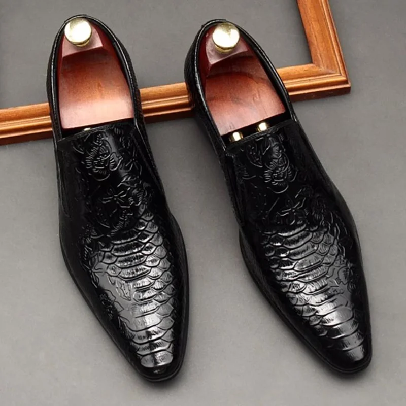 Fashion Fish-scale Pattern Embossed Slip-on Business Casual Leather Shoes For Men Pointed Toe Dress Loafers Party Wedding Shoes
Fashion Fish-scale Pattern Embossed Slip-on Business Casual Leather Shoes For Men Pointed Toe Dress Loafers Party Wedding Shoes