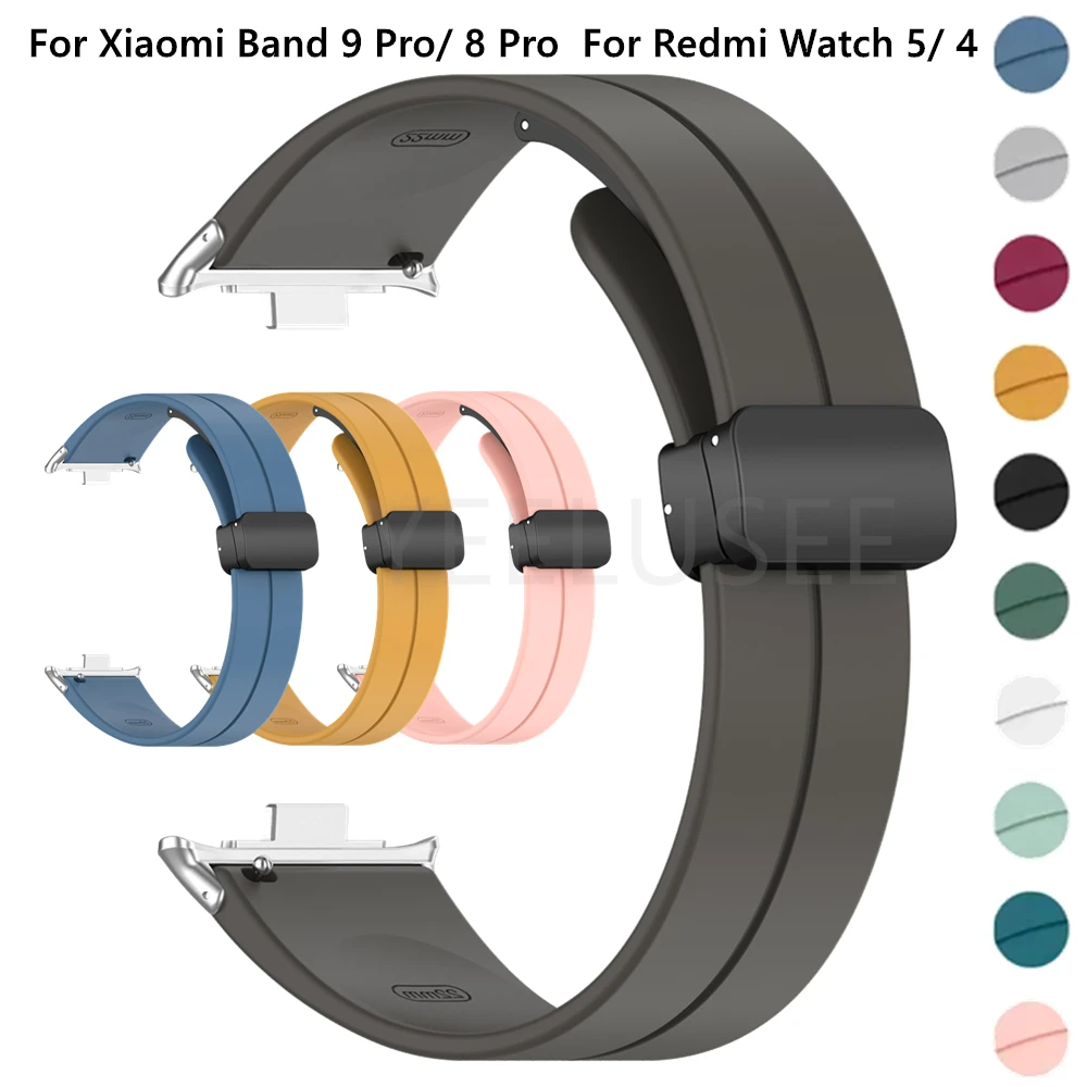 Для Xiaomi Mi Band 9 Pro 8 Pro Магнитный складной ремешок с пряжкой для часов Redmi Watch 5 4, браслет, силиконовый браслет Correa
Для Xiaomi Mi Band 9 Pro 8 Pro Магнитный складной ремешок с пряжкой для часов Redmi Watch 5 4, браслет, силиконовый браслет Correa