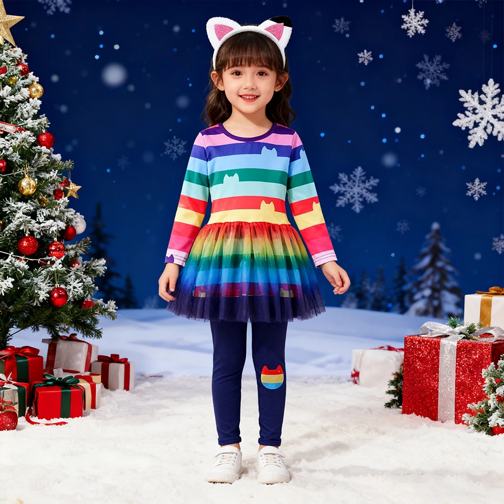 Gabby Dollhouse Cosplay Costumes Christmas Rainbow Sets For Children Striped Set With Headband Kids Girls Carnival Suit Outfits
Gabby Dollhouse Cosplay Costumes Christmas Rainbow Sets For Children Striped Set With Headband Kids Girls Carnival Suit Outfits